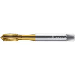 Walter-Prototyp - M10x1.50 DIN 2174 6GX 9.380 Thread Limit Semi-Bottoming Thread Forming Tap - Powdered Metal High Speed Steel, TiN Finish, 100mm OAL, 15mm Thread Length, Right Hand Thread, Series TC430 - USA Tool & Supply