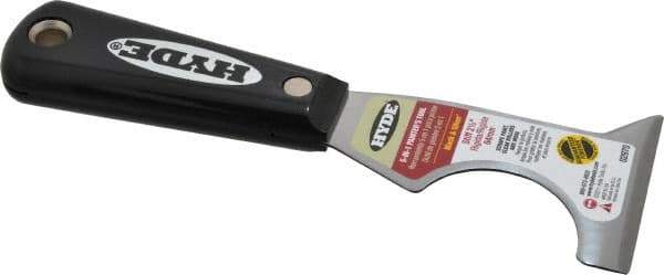 Hyde Tools - 2-1/2" Wide Carbon Steel Taping Knife - Stiff, Nylon Handle, 7-1/4" OAL - USA Tool & Supply
