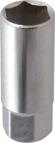 Proto - 13/16", 1/2" Drive, Spark Plug Hand Socket - 6 Points, 2-47/64" OAL, Chrome Finish - USA Tool & Supply