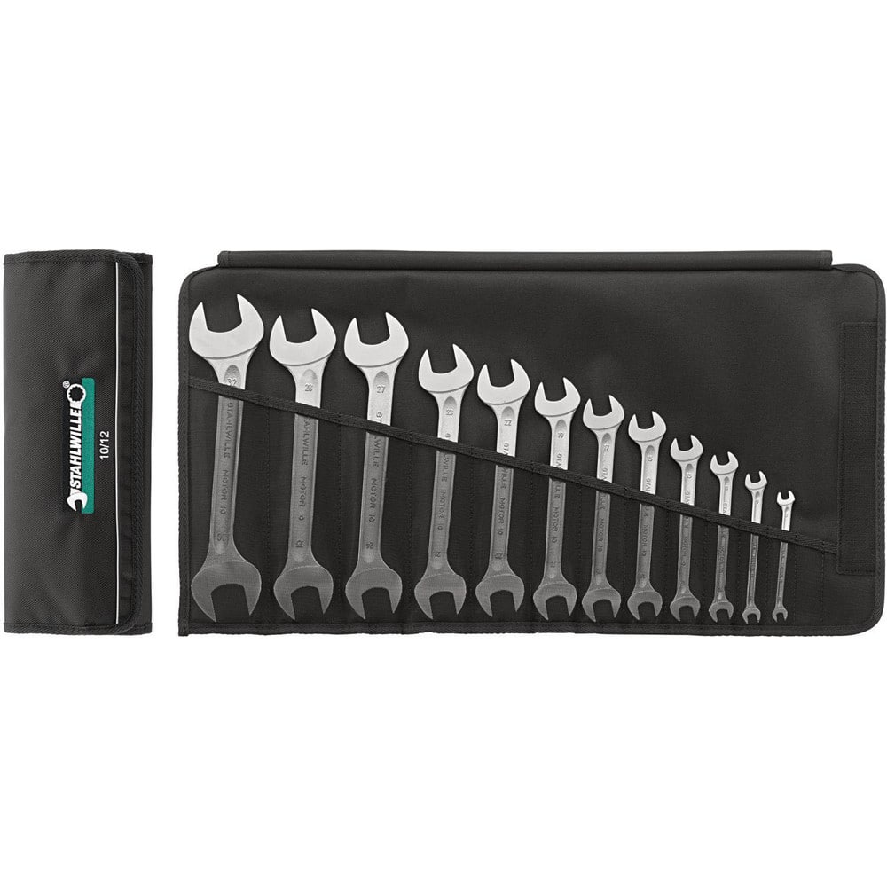 Wrench Sets; Set Type: Double Open Ended Wrench; System Of Measurement: Metric; Container Type: Wallet; Roll; Wrench Size: 8x9  to 17x19 mm; Material: Alloy Steel; Chrome; Finish: Chrome-Plated; Overall Length: 11.4174 in; Non-sparking: No; Corrosion-resi