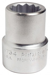 Proto - 1-1/16", 1" Drive, Standard Hand Socket - 12 Points, 2-7/16" OAL - USA Tool & Supply