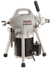 Ridgid - Electric Battery Drain Cleaning Machine - For 3/4" to 4" Pipe, 100' Cable, 400 Max RPM - USA Tool & Supply