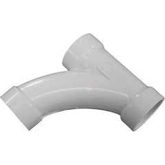 Jones Stephens - Drain, Waste & Vent Pipe Fittings Type: Long Turn Tee Wye Fitting Size: 1-1/2 (Inch) - USA Tool & Supply