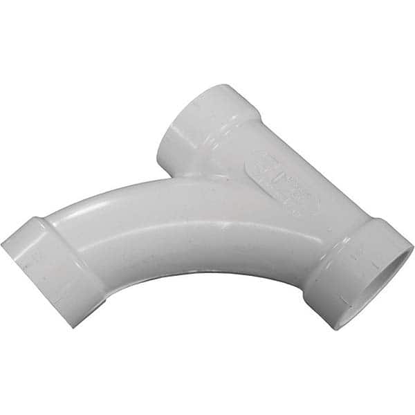 Jones Stephens - Drain, Waste & Vent Pipe Fittings Type: Long Turn Tee Wye Fitting Size: 4 (Inch) - USA Tool & Supply