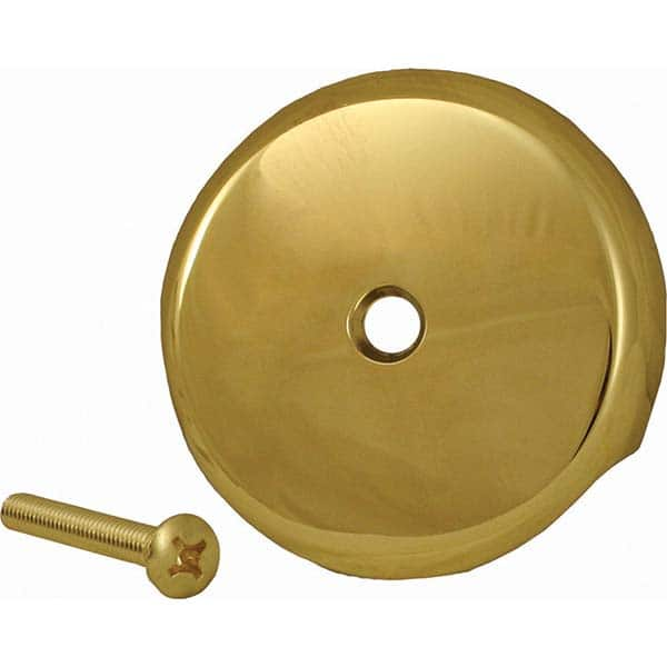 Jones Stephens - Shower Heads & Accessories Type: Overflow Plate Finish/Coating: Polished Brass - USA Tool & Supply