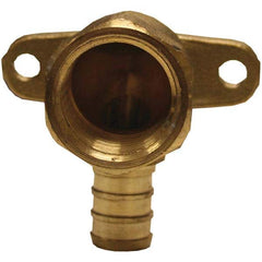 Jones Stephens - Brass & Chrome Pipe Fittings Type: Drop Ear 90 Elbow Fitting Size: 3/4 x 1/2 - USA Tool & Supply