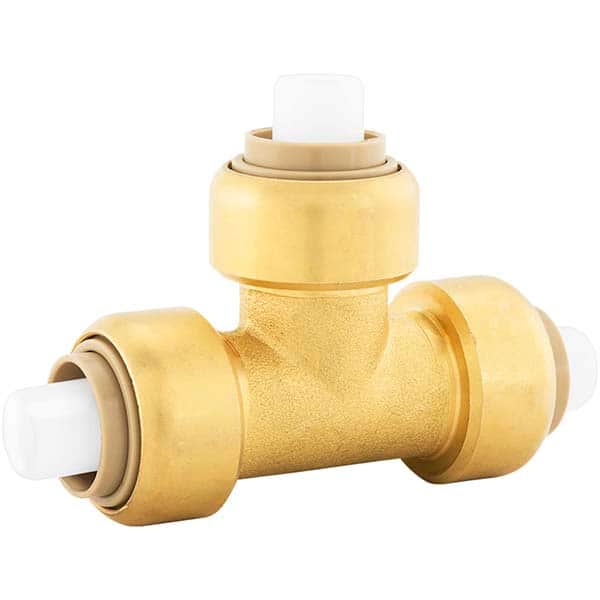 Jones Stephens - Metal Push-To-Connect Tube Fittings Type: Reducing Tee Tube Outside Diameter (Inch): 3/4 - USA Tool & Supply