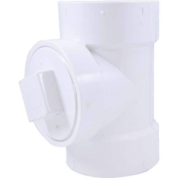 Jones Stephens - Drain, Waste & Vent Pipe Fittings Type: Cleanout Test Tee w/Cleanout Plug Fitting Size: 3 (Inch) - Exact Industrial Supply