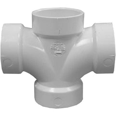 Jones Stephens - Drain, Waste & Vent Pipe Fittings Type: Double Sanitary Tee Fitting Size: 4 x 4 x 2 x 2 (Inch) - USA Tool & Supply