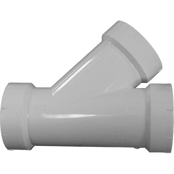 Jones Stephens - Drain, Waste & Vent Pipe Fittings Type: Wye Fitting Size: 4 x 4 x 3 (Inch) - USA Tool & Supply