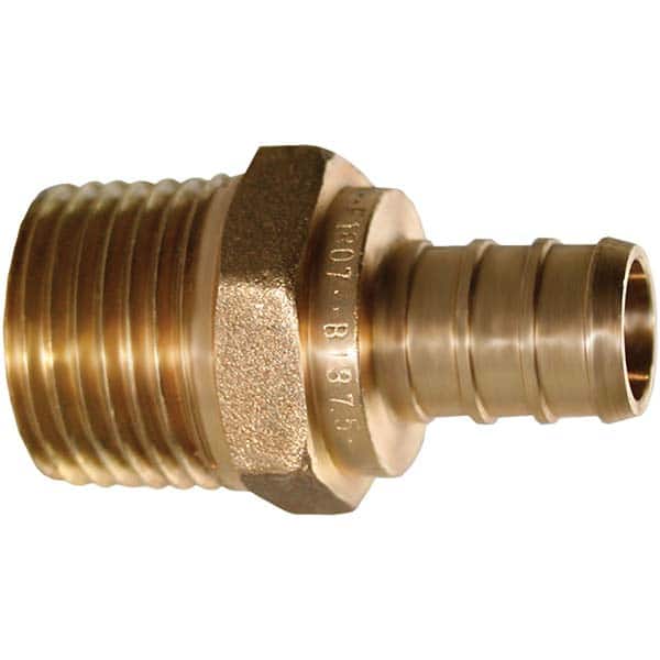 Jones Stephens - Brass & Chrome Pipe Fittings Type: Male Adapter Fitting Size: 1 x 3/4 - USA Tool & Supply