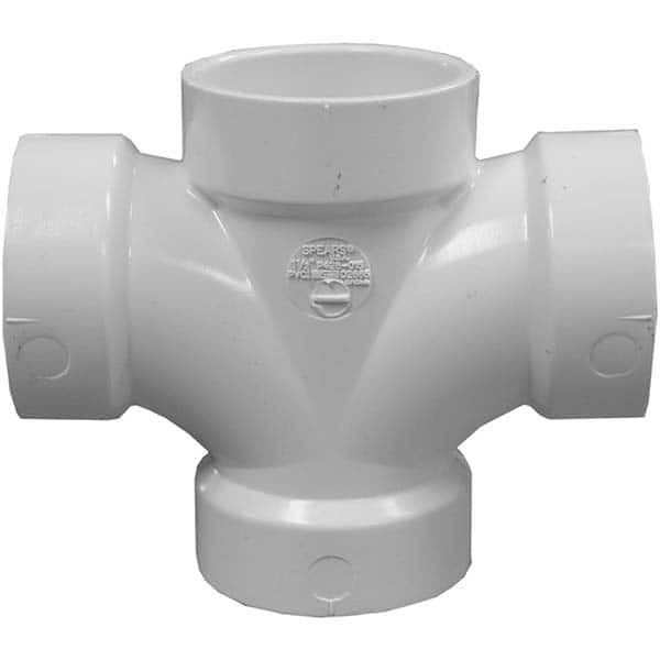 Jones Stephens - Drain, Waste & Vent Pipe Fittings Type: Double Sanitary Tee Fitting Size: 1-1/2 (Inch) - USA Tool & Supply