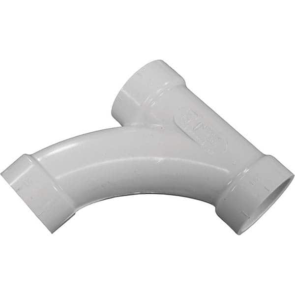 Jones Stephens - Drain, Waste & Vent Pipe Fittings Type: Long Turn Tee Wye Fitting Size: 2 x 1-1/2 (Inch) - USA Tool & Supply