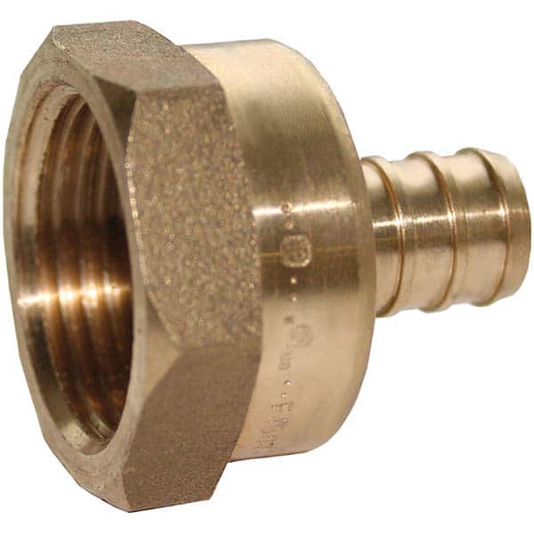 Jones Stephens - Brass & Chrome Pipe Fittings Type: Female Adapter Fitting Size: 1/2 x 1/2 - USA Tool & Supply
