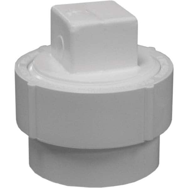 Jones Stephens - Drain, Waste & Vent Pipe Fittings Type: Cleanout Adapter w/Plug Fitting Size: 4 (Inch) - USA Tool & Supply