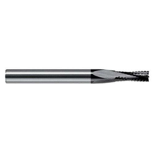 End Mills for Composites - 0.2500″ (1/4″) Cutter Diameter × 0.7500″ (3/4″) Length of Cut Carbide Square Chipbreaker Cutter, 6 Flutes, Amorphous Diamond Coated - Exact Industrial Supply