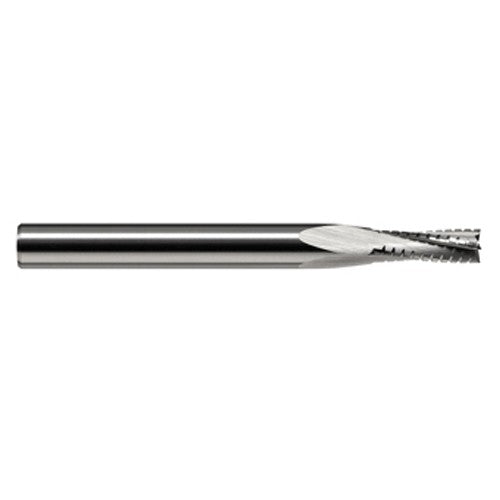End Mills for Composites - 0.1250″ (1/8″) Cutter Diameter × 0.3750″ (3/8″) Length of Cut Carbide Square Chipbreaker Cutter, 6 Flutes