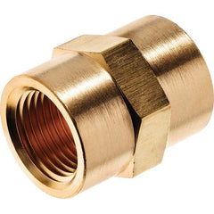 USA Sealing - 3/4" Brass Pipe Hex Coupling - USA Tool & Supply