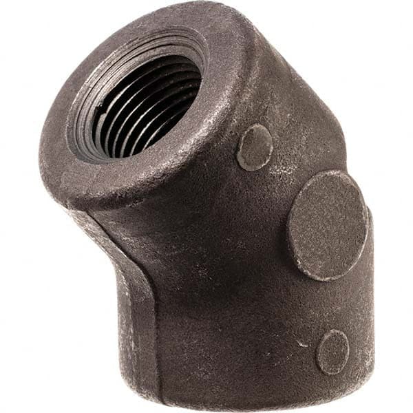 USA Sealing - Black Pipe Fittings Type: 45 Degree Elbow Fitting Size: 1/2 (Inch) - USA Tool & Supply