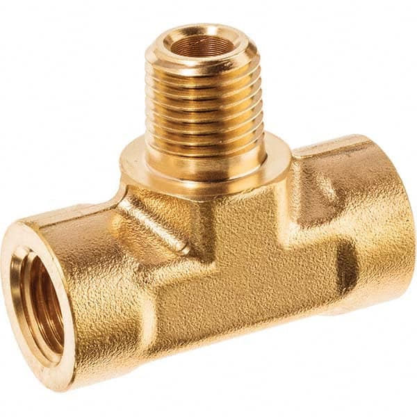 USA Sealing - 1/2" Brass Pipe Branch Tee - USA Tool & Supply