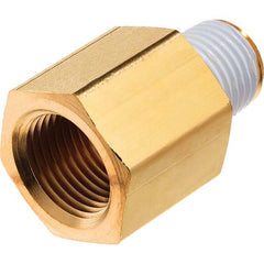 USA Sealing - 1/2 x 3/8" Brass Pipe Reducing Adapter - USA Tool & Supply