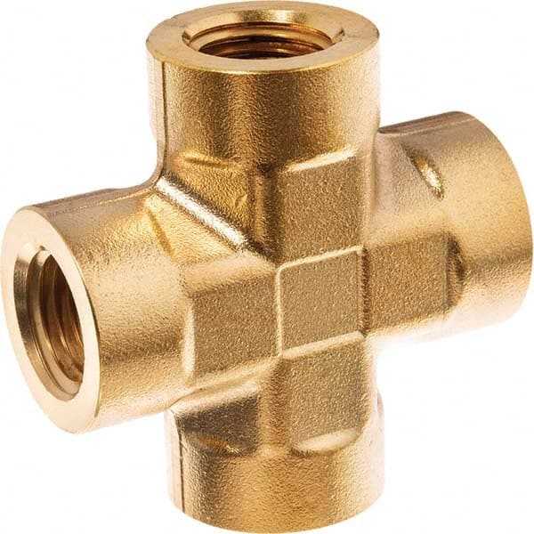 USA Sealing - 1/2" Brass Pipe Female Cross - USA Tool & Supply