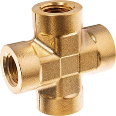 USA Sealing - 3/4" Brass Pipe Female Cross - USA Tool & Supply
