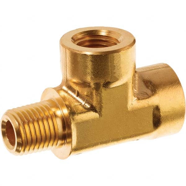 USA Sealing - 3/8" Brass Pipe Run Tee - USA Tool & Supply