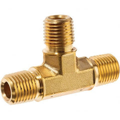 USA Sealing - 1/2" Brass Pipe Male Tee - USA Tool & Supply