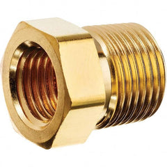 USA Sealing - 3/8 x 1/4" Brass Pipe Hex Bushing - USA Tool & Supply