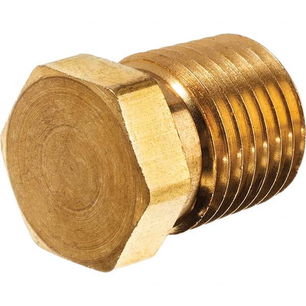 USA Sealing - 3/4" Brass Pipe Hex Head Plug - USA Tool & Supply