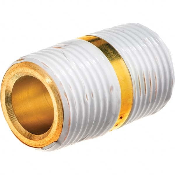 USA Sealing - 3/8" Brass Pipe Close Nipple - USA Tool & Supply