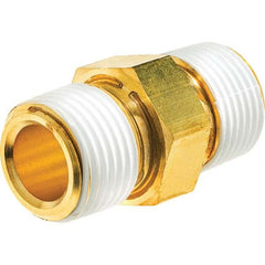 USA Sealing - 3/8" Brass Pipe Hex Nipple - USA Tool & Supply