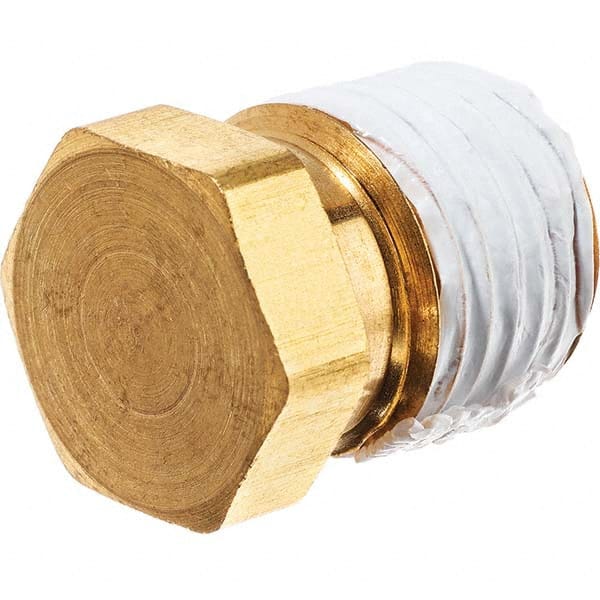 USA Sealing - 1/2" Brass Pipe Hex Head Plug - USA Tool & Supply