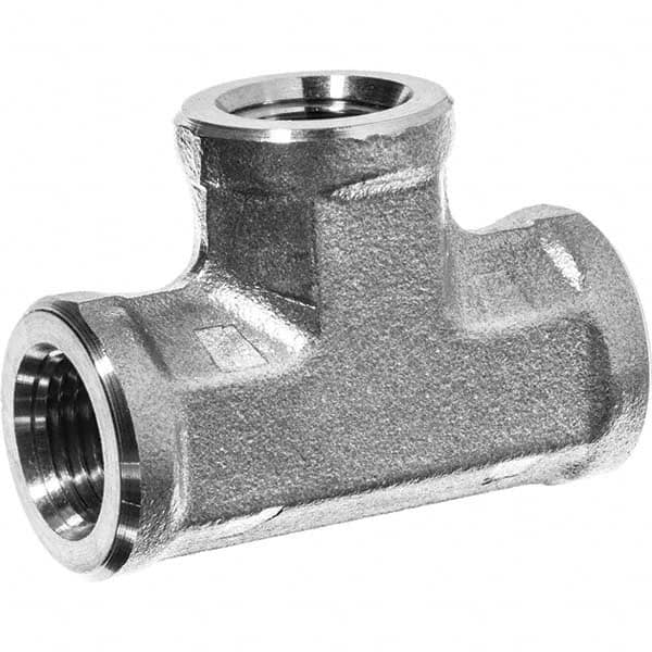 USA Sealing - 3/8" 316 Stainless Steel Pipe Female Tee - USA Tool & Supply