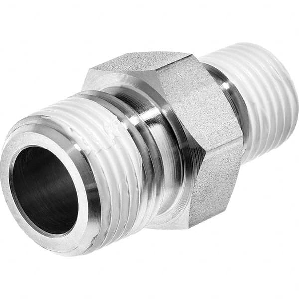 USA Sealing - 3/8 x 1/8" 316 Stainless Steel Pipe Reducing Hex Nipple - USA Tool & Supply