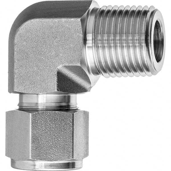 USA Sealing - Metal Compression Tube Fittings Type: Male Elbow End Connections: Comp x MNPT - USA Tool & Supply