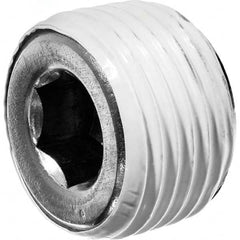 USA Sealing - 3/4" 304 Stainless Steel Pipe Hex Socket Plug - USA Tool & Supply