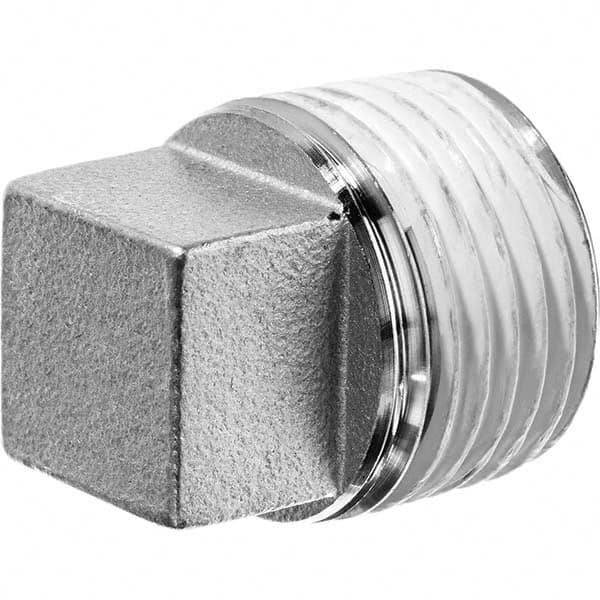 USA Sealing - 3/8" 316 Stainless Steel Pipe Square Head Plug - USA Tool & Supply