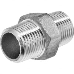 USA Sealing - 1/2" 304 Stainless Steel Pipe Hex Nipple - USA Tool & Supply
