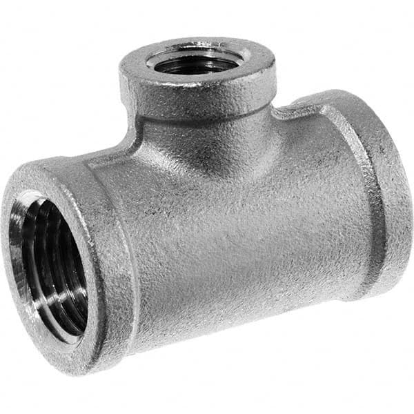 USA Sealing - 1/2 x 1/4" 304 Stainless Steel Pipe Reducing Tee - USA Tool & Supply
