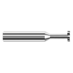 Staggered Tooth - 0.5000″ (1/2″) Cutter Diameter × 0.0930″ (3/32″) Width × 0.7500″ (3/4″) Neck Length Carbide Square Stagger Keyseat Cutter, 8 Flutes - Exact Industrial Supply