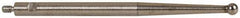 TESA Brown & Sharpe - 2mm Ball Diam, Steel, Ball Test Indicator Contact Point - 1-7/16" Contact Point Length, Use with Brown & Sharpe BesTest 599 Series - USA Tool & Supply