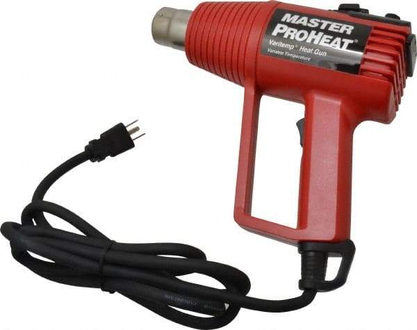 Master Appliance - 130 to 1,000°F Heat Setting, 16 CFM Air Flow, Heat Gun - 120 Volts, 11 Amps, 1,300 Watts, 6' Cord Length - USA Tool & Supply