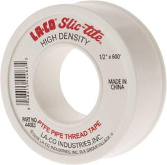 LA-CO - 1/2" Wide x 600" Long General Purpose Pipe Repair Tape - 3 mil Thick, -450 to 550°F, White - USA Tool & Supply