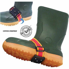 Geroline - Ice Traction Footwear Footwear Style: Strap-On Cleat Traction Type: Steel Studs - USA Tool & Supply