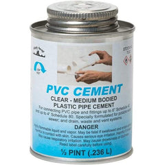 Black Swan - 1/2 Pt Medium Bodied Cement - Clear, Use with PVC - USA Tool & Supply