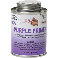 Black Swan - 1/2 Pt All Purpose Primer/Cleaner - Purple, Use with PVC & CPVC - USA Tool & Supply