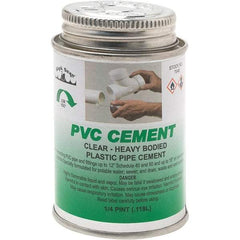 Black Swan - 1/4 Pt Heavy Duty Cement - Clear, Use with PVC - USA Tool & Supply