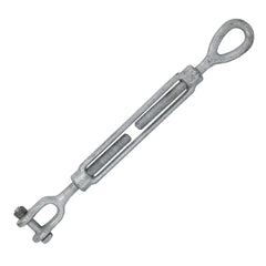 Turnbuckles; Turnbuckle Type: Jaw & Eye; Working Load Limit: 3500 lb; Thread Size: 5/8-9 in; Turn-up: 9 in; Closed Length: 18.28 in; Material: Steel; Finish: Galvanized